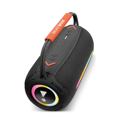 Powerway Beatbox Led Işıklı Ses Bombası Usb Sd Aux Fm Radyo Bluetooth Hoparlör Siyah