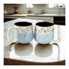 500 ML İkili Şık Kupa Mug Seti Mavi