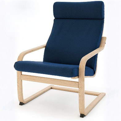 Ahşap 59x50x98 Cm Rahat Şönil Kumaşlı Koltuk Mavi