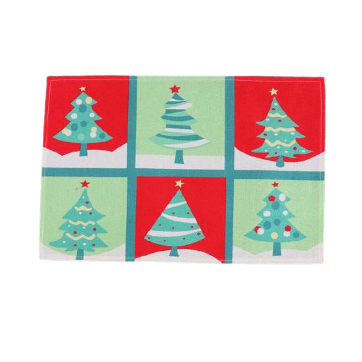 Yılbaşı Ağaçlı Desenli Amerikan Servis 46x30 Cm