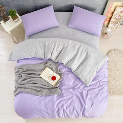 Ranforce Çift Kişilik Nevresim Takımı Lila