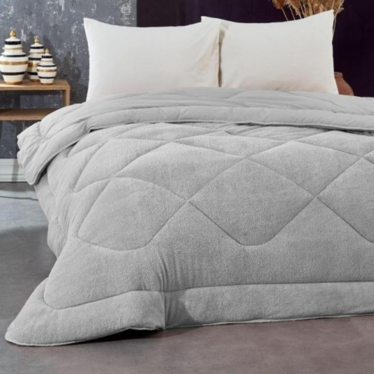 Welsoft Çift Kişilik Yorgan 195x215 cm Su Yeşili Grisi