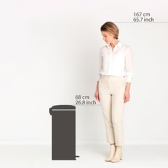 Brabantia 30 Lt Dokunmatik Çöp Kutusu Metalik Gri