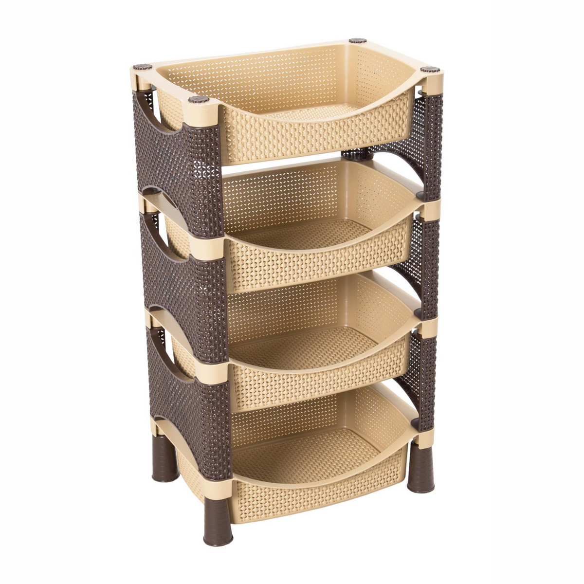 Sağlam Plastik Balamir Kare Örgü Sebzelik Krem