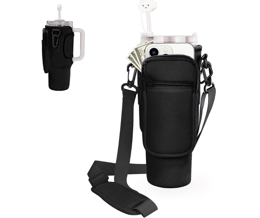 Omuz Askılı Telefon Tutuculu Stanley Termos Çantası Siyah