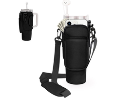 Omuz Askılı Telefon Tutuculu Stanley Termos Çantası Siyah