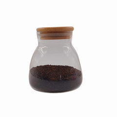 Bambu Kapaklı Vakumlu 3'lü Cam Kavanoz 500 ml 8.5x12 cm