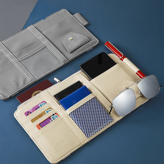 Araç İçi Güneşlik Altı Düzenleyici Cüzdan 29x15 cm Gri