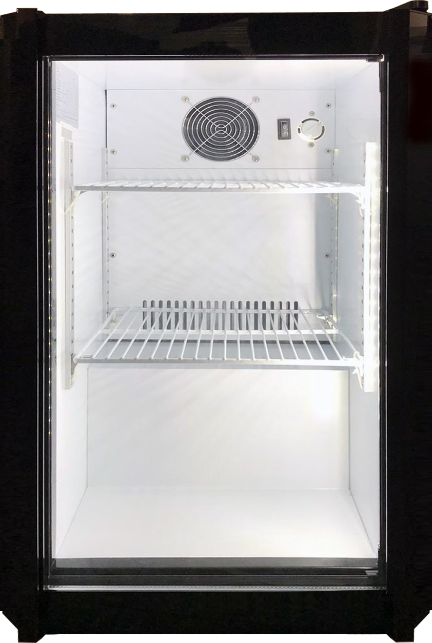 Arrow 80 Lt Işıklı Cam Mini Buzdolabı Siyah