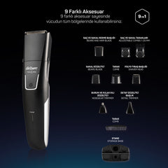 Arzum Trace Pro 9 in 1 Erkek Tıraş Bakım Seti