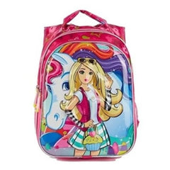 Barbie Kabartmalı 3 Bölmeli Beslenme Çanta Hediyeli İlkokul Sırt Çantası