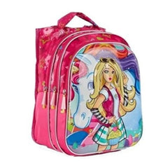 Barbie Kabartmalı 3 Bölmeli Beslenme Çanta Hediyeli İlkokul Sırt Çantası