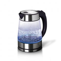 Berlinger Haus 17 L Elektrikli LED'li Cam Su Isıtıcısı Kettle Siyah Gümüş