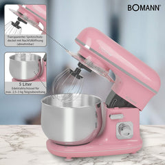 Bomann 5 Lt Hamur Yoğurma Makinesi Pembe
