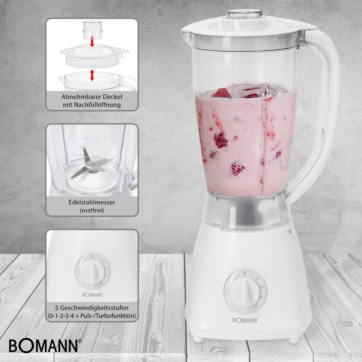 Bomann 1.5 Lt Üniversal Mikser