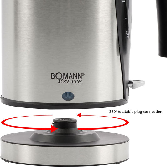 Bomann 1.7 Lt 2200 W Elektrikli Su Isıtıcı Kettle Inox