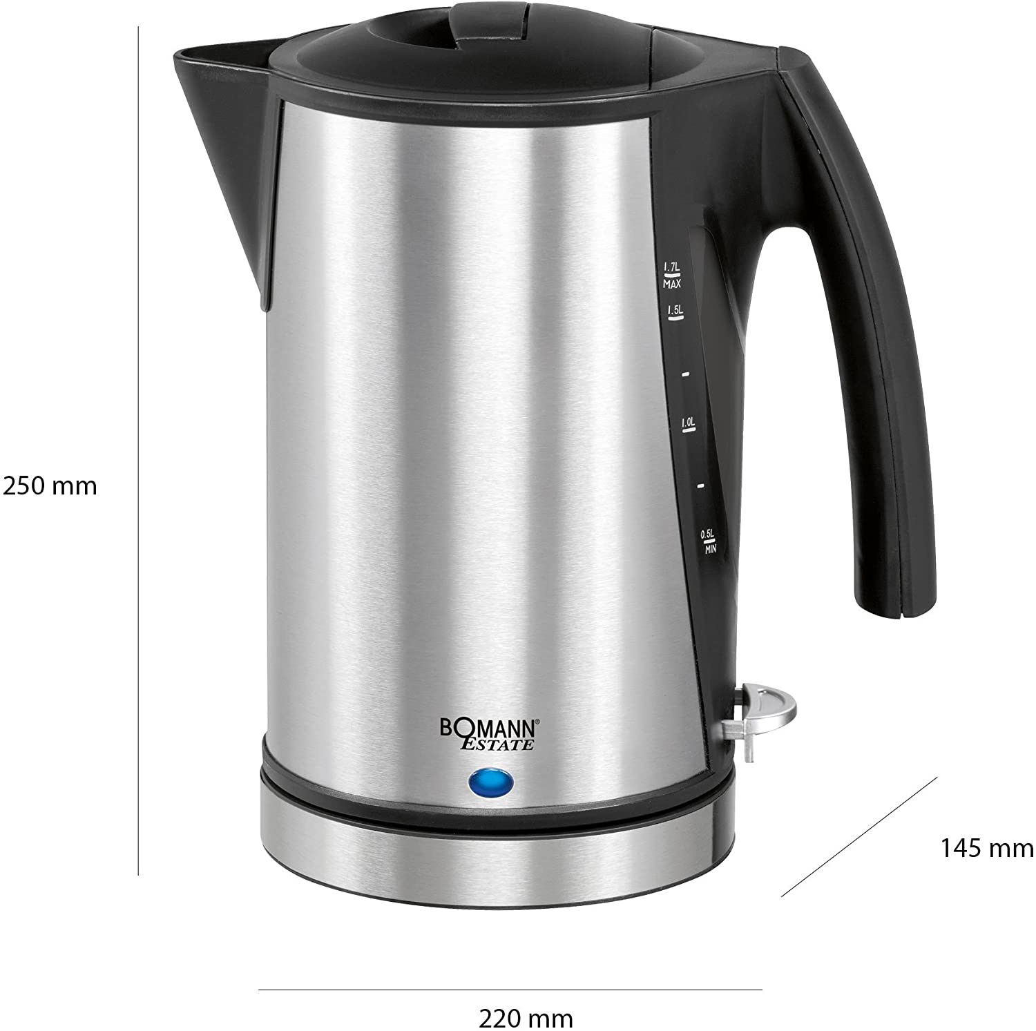 Bomann 1.7 Lt Elektrikli Su Isıtıcı Kettle Inox