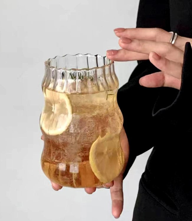 Borosilkat 4'lü Dalgalı Meşrubat Cam Bardak 500 Ml