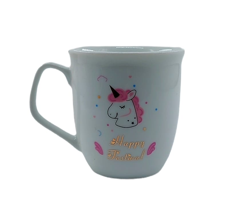 Unicorn Happy Festival Yazılı Mug Kupa