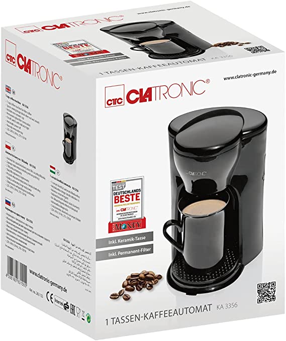 Clatronic Bardaklı Filtre Kahve Makinesi Siyah