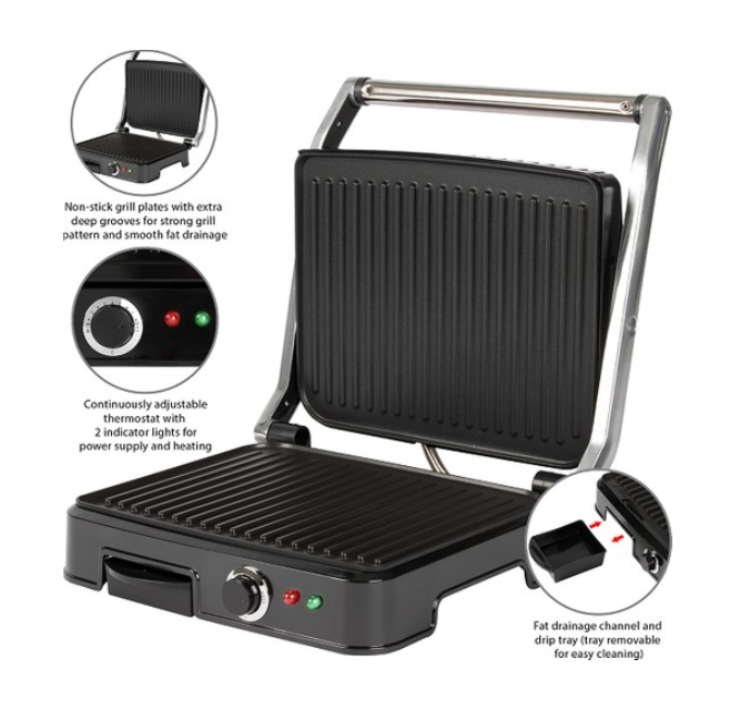 Clatronic 2000 W Grill Tost Makinesi