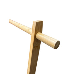 Raflı Bambu 150 x 52 Cm Elbise Askılığı