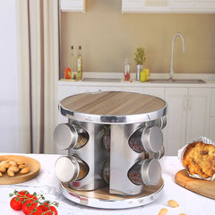 Dönebilen Stantlı 8 Adet Tezgah Üstü Baharat Seti