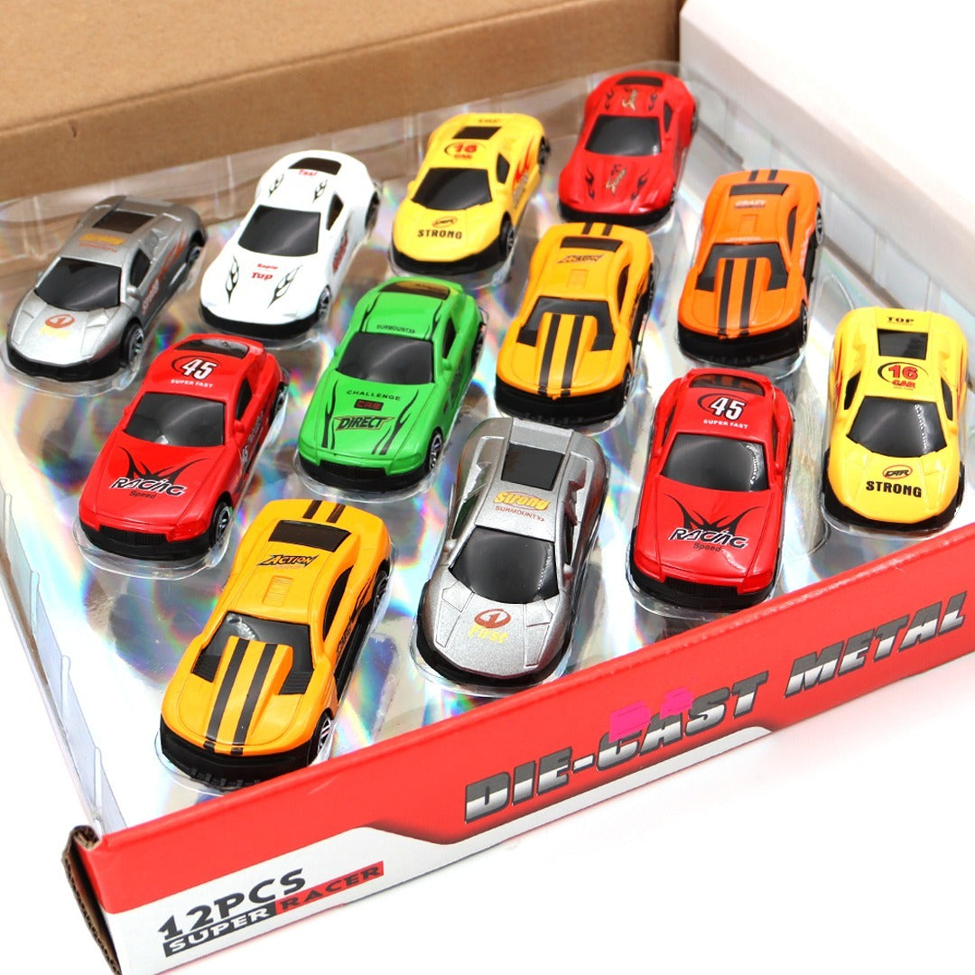 Die Cast 12 Parça Metal Küçük Araba Seti
