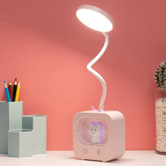 Dokunmatik 24 LED Çalışma Okuma Masa Lambası Pembe