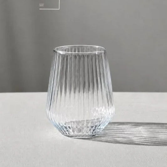 Vertical Striped Water Tumbler Clear