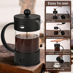 Paslanmaz Çelik Filtreli French Press Kahve ve Çay Demleme 600ml