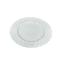 Kabartmalı Antik Desenli  Porselen Yemek Servis Tabağı 27 cm Beyaz