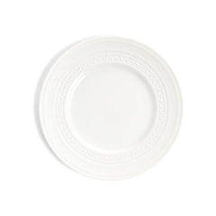 Kabartmalı Antik Desenli  Porselen Yemek Servis Tabağı 27 cm Beyaz