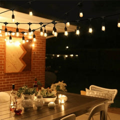 Güneş Enerjili IP65 Su Geçirmez 15 metre 15 Ampül LED Işık Seti