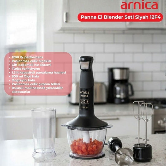 Arnica Panna El Blender Seti Siyah