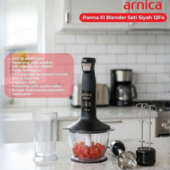 Arnica Panna El Blender Seti Siyah
