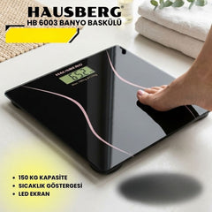 Hausberg 150 Kg Kapasiteli LCD Baskül