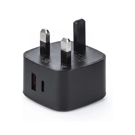 Status 3A 20W USB-A & USB-C Girişli Siyah Hızlı Şarj Adaptörü Priz
