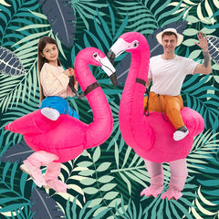 Giyilebilir Şişme Kuğu Çocuk Eğlence Kostümü 90-140 cm  Pembe