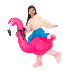 Giyilebilir Şişme Kuğu Çocuk Eğlence Kostümü 90-140 cm  Pembe