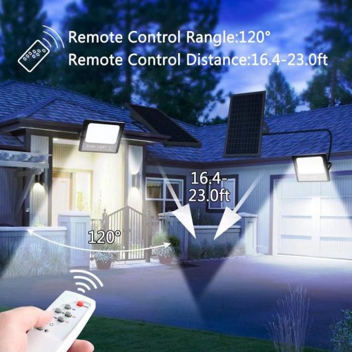 Güneş Enerjili 100W Kumandalı Solar Sokak Lambası IP67
