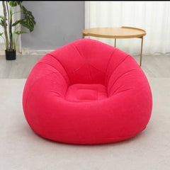 Dahili Pompalı Yuvarlak Şişme Koltuk Kırmızı