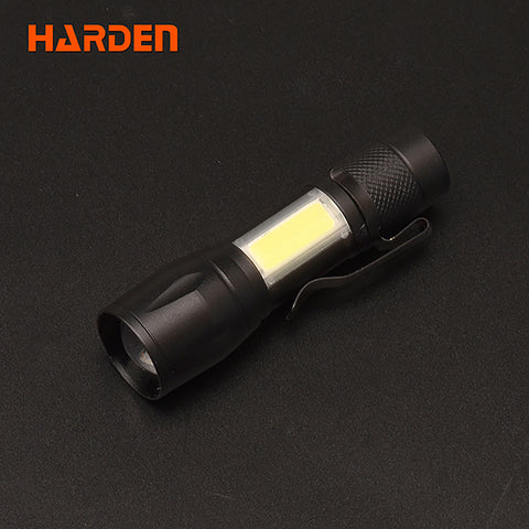 Harden El Şarjlı Flaşörlü Küçük El Feneri Siyah