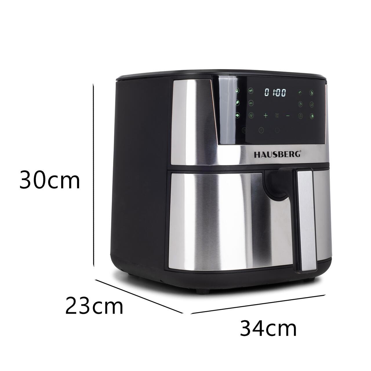 Hausberg Maestro XXL 7.5 Lt Dijital 12 Program Airfry Fritöz Inox