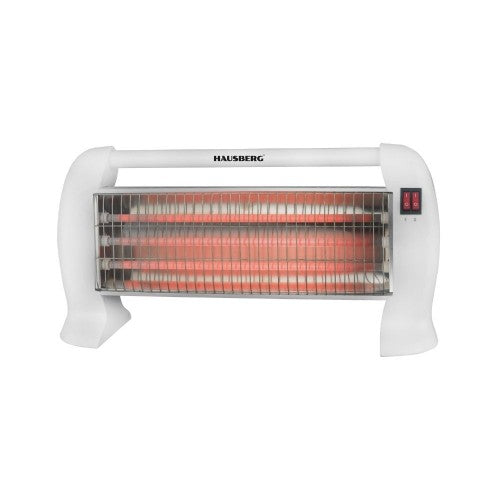 Hausberg 3 Çubuklu Kuvars Elektrikli Isıtıcı Soba Beyaz