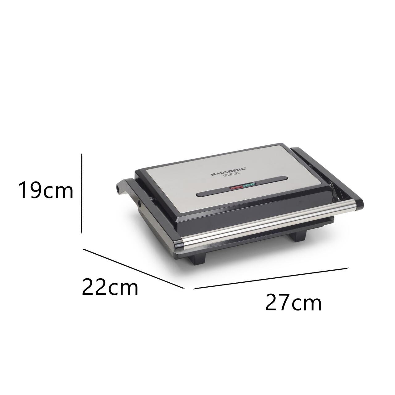 Hausberg 180 Derece Açılabilir Tost Makinesi Inox