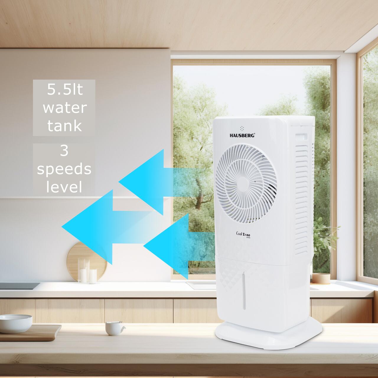 Hausberg 5 Programlı Dokunmatik LED Ekran Elektrikli Hava Soğutucu