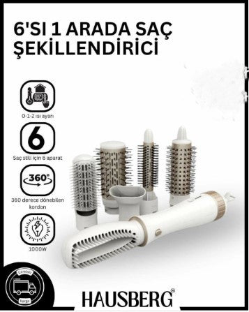 Hausberg 6 Aparatlı Saç Şekillendirici Beyaz