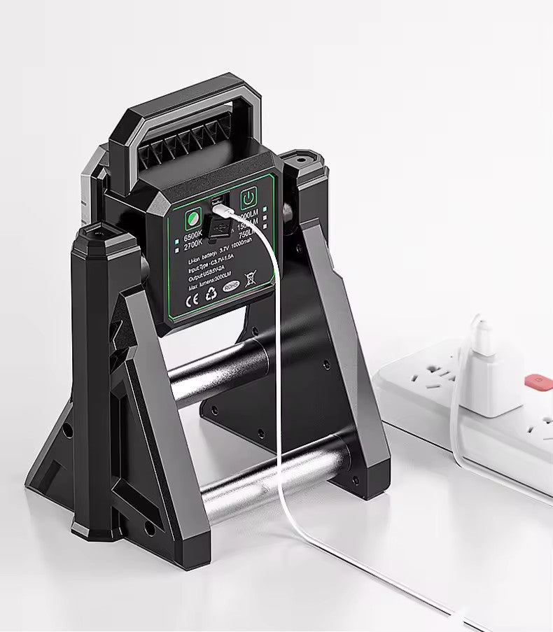 Taşınabilir Projektör USB Şarjlı Tripotlu LED Çalışma Lambası