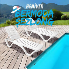 Heniver Bermoda Şezlong Beyaz